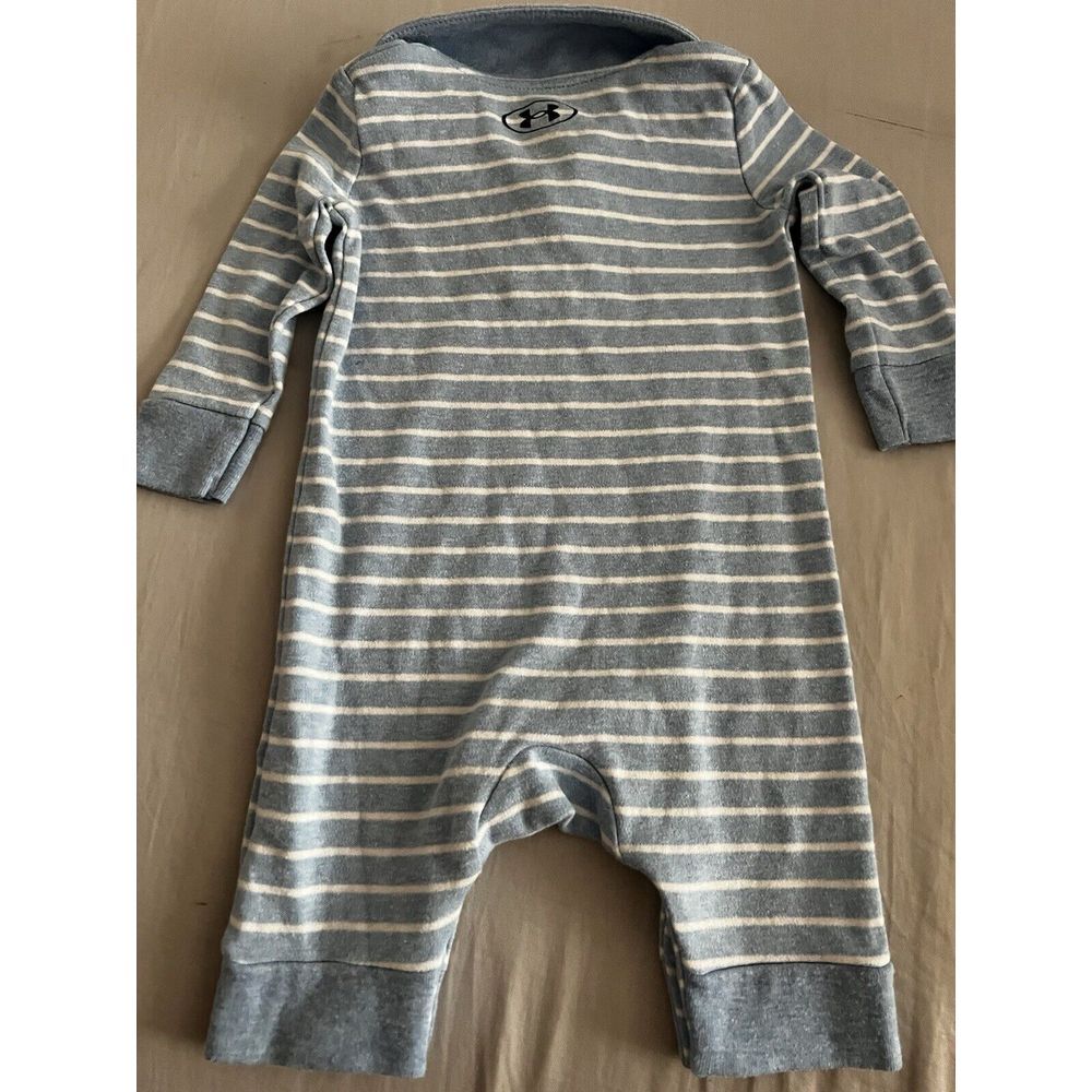Under Armour Baby Boys 0-3 Months Romper Polo Striped One Piece - Picture 3 of 3